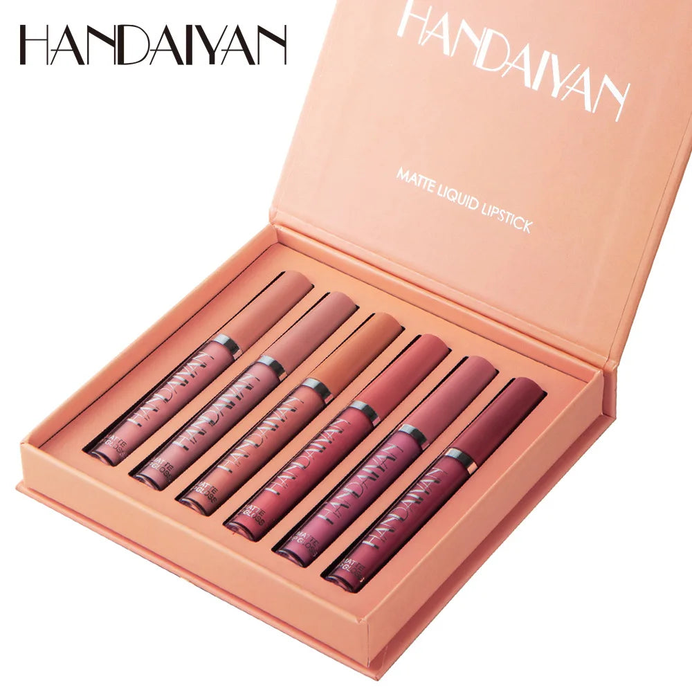 HANDAIYAN 6PCS Matte Lipstick Set – Long Lasting Waterproof