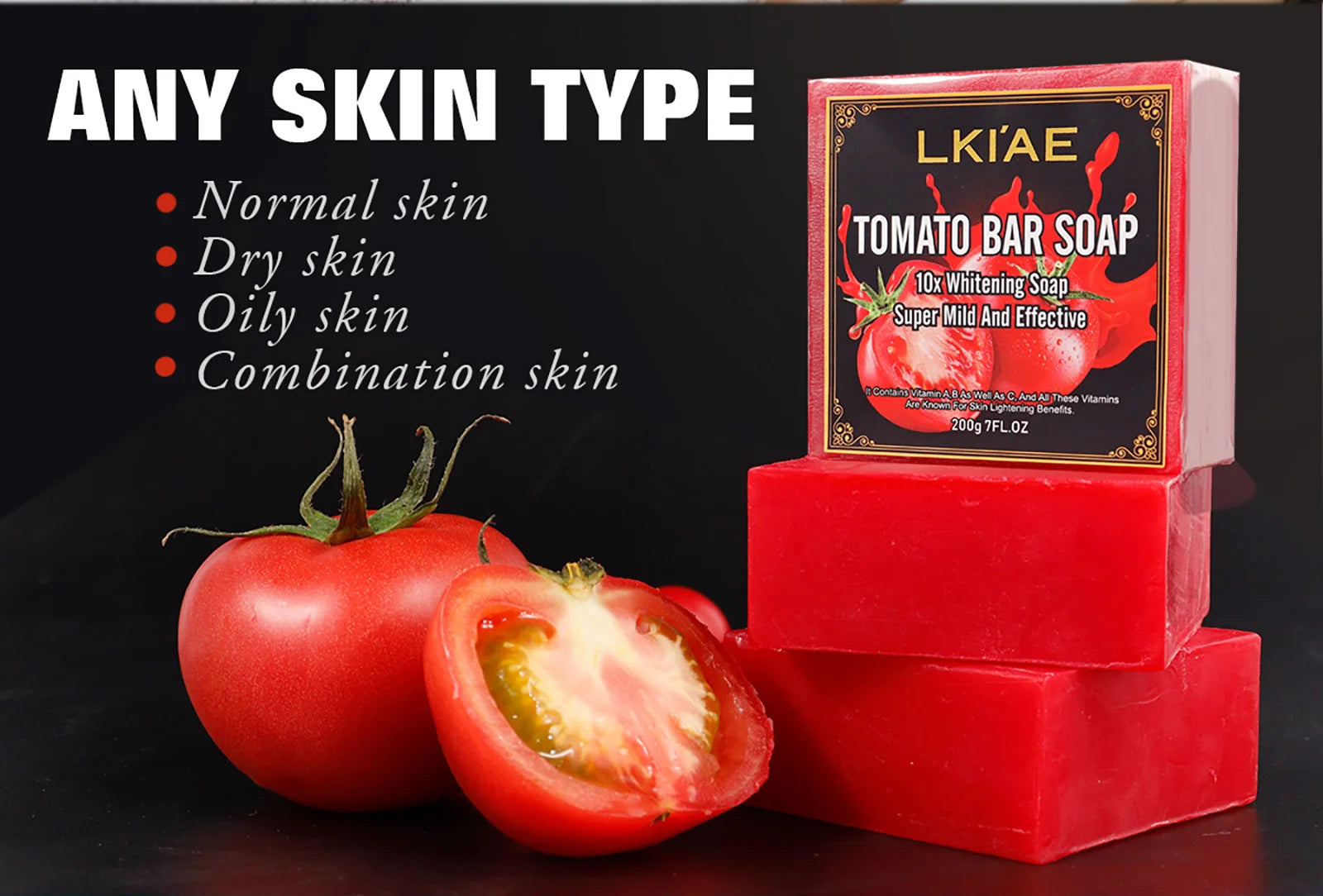 LKIAE Tomato Handmade Natural Soap Bar – Face & Body