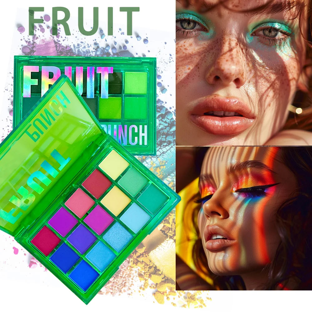 15-Color Eyeshadow Palette – Matte, Shimmer & Metallic