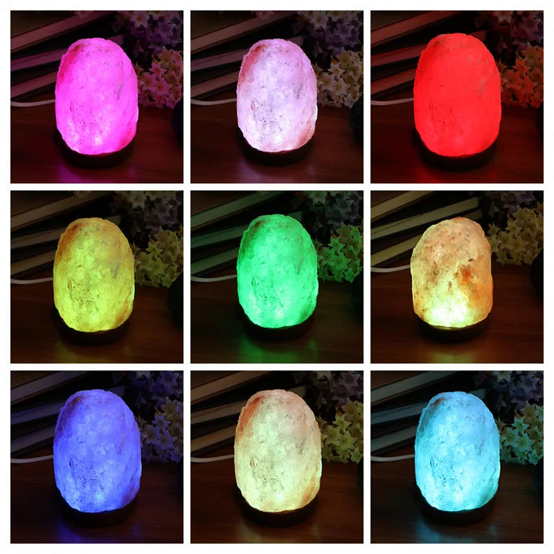Himalayan LED Salt Night Lamp – RGB USB