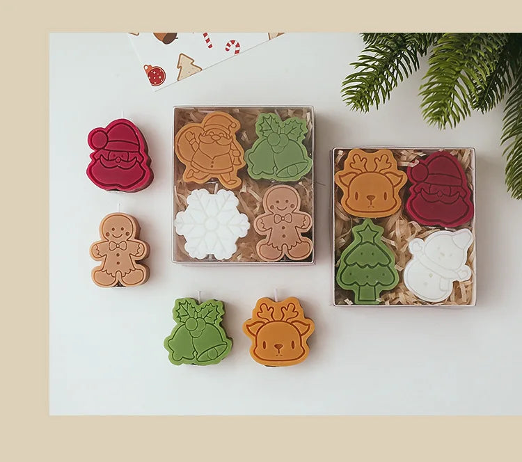 4pcs Christmas Scented Candle Set