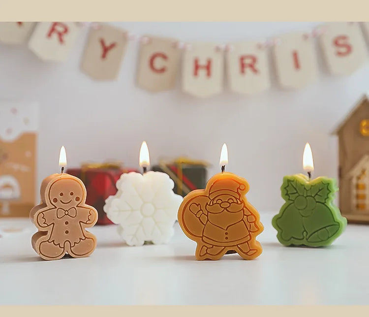 4pcs Christmas Scented Candle Set