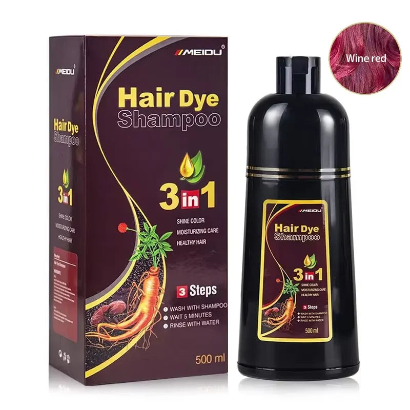 3-in-1 Hair Dye Shampoo – Natural Black Herbal