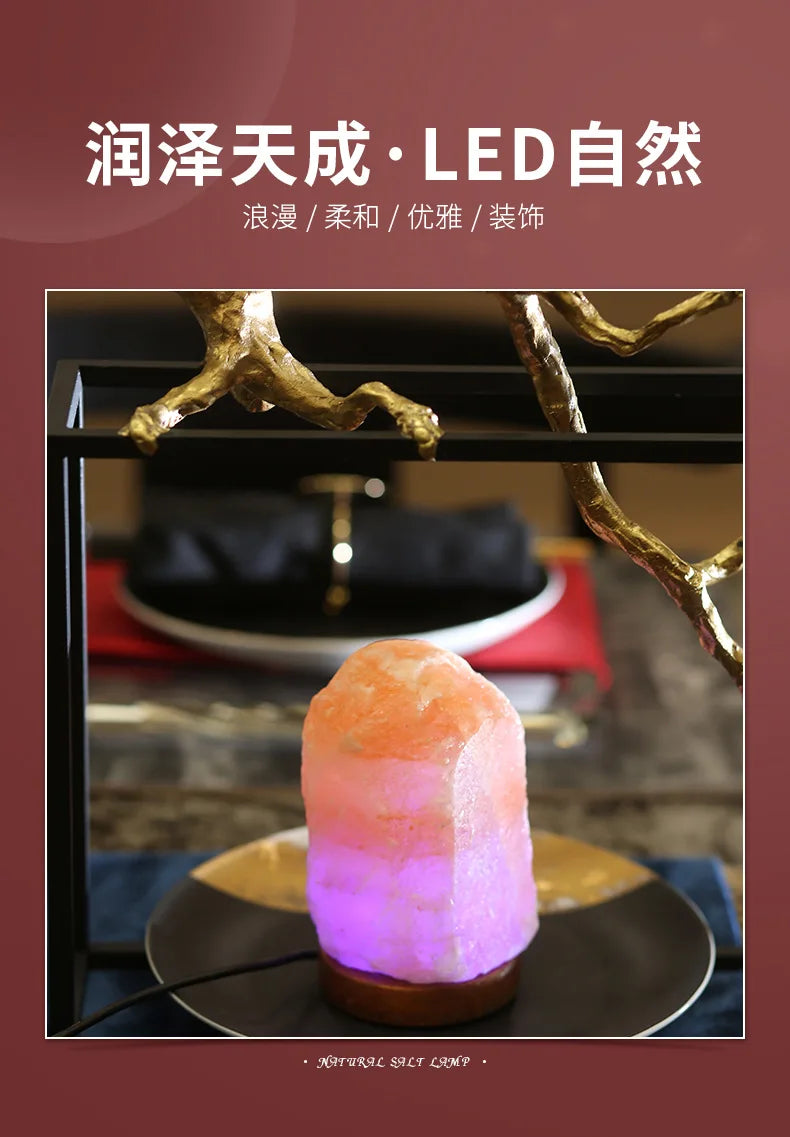 Himalayan LED Salt Night Lamp – RGB USB