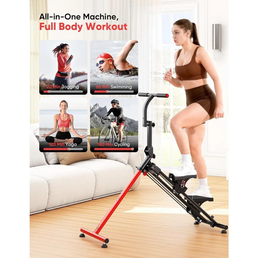 Home Fitness Stair Stepper – Adjustable & Ski Simulation