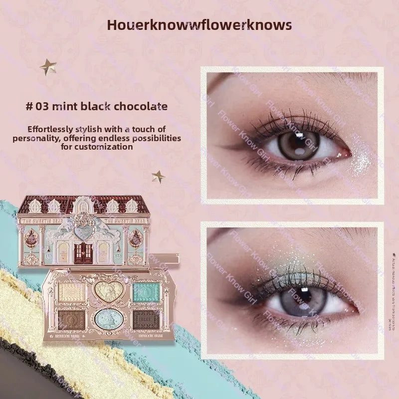 Flower Knows Black Swan Ballet Eyeshadow Palette – 6 Colors