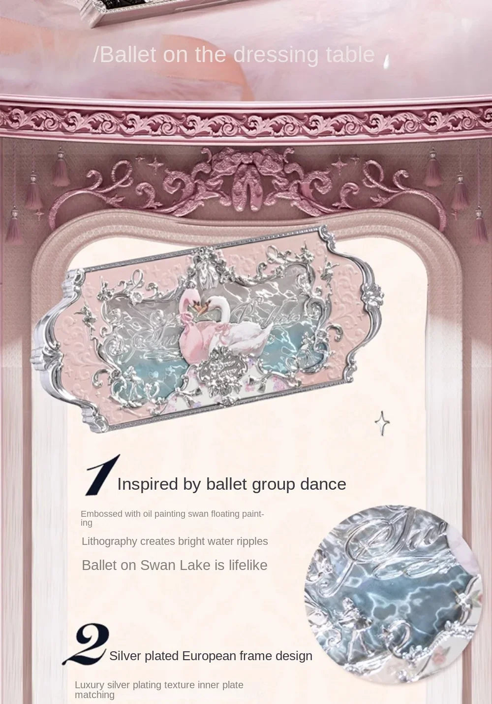 Flower Knows Black Swan Ballet Eyeshadow Palette – 6 Colors