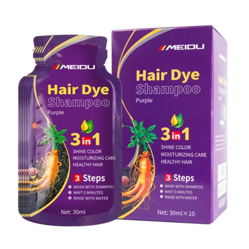 3-in-1 Hair Dye Shampoo – Natural Black Herbal