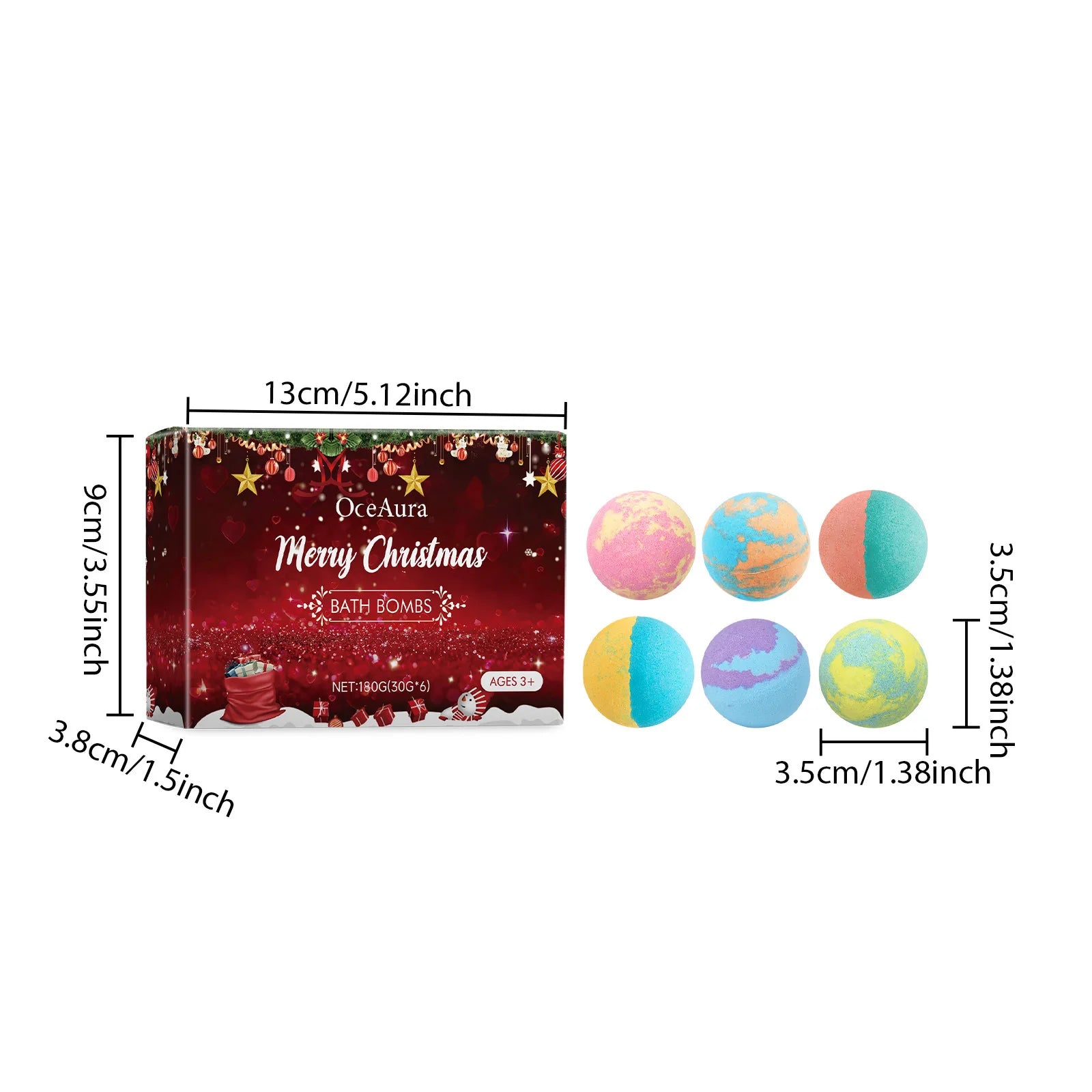 Christmas Bath Salt Balls – Spa Bubble Bath Bombs