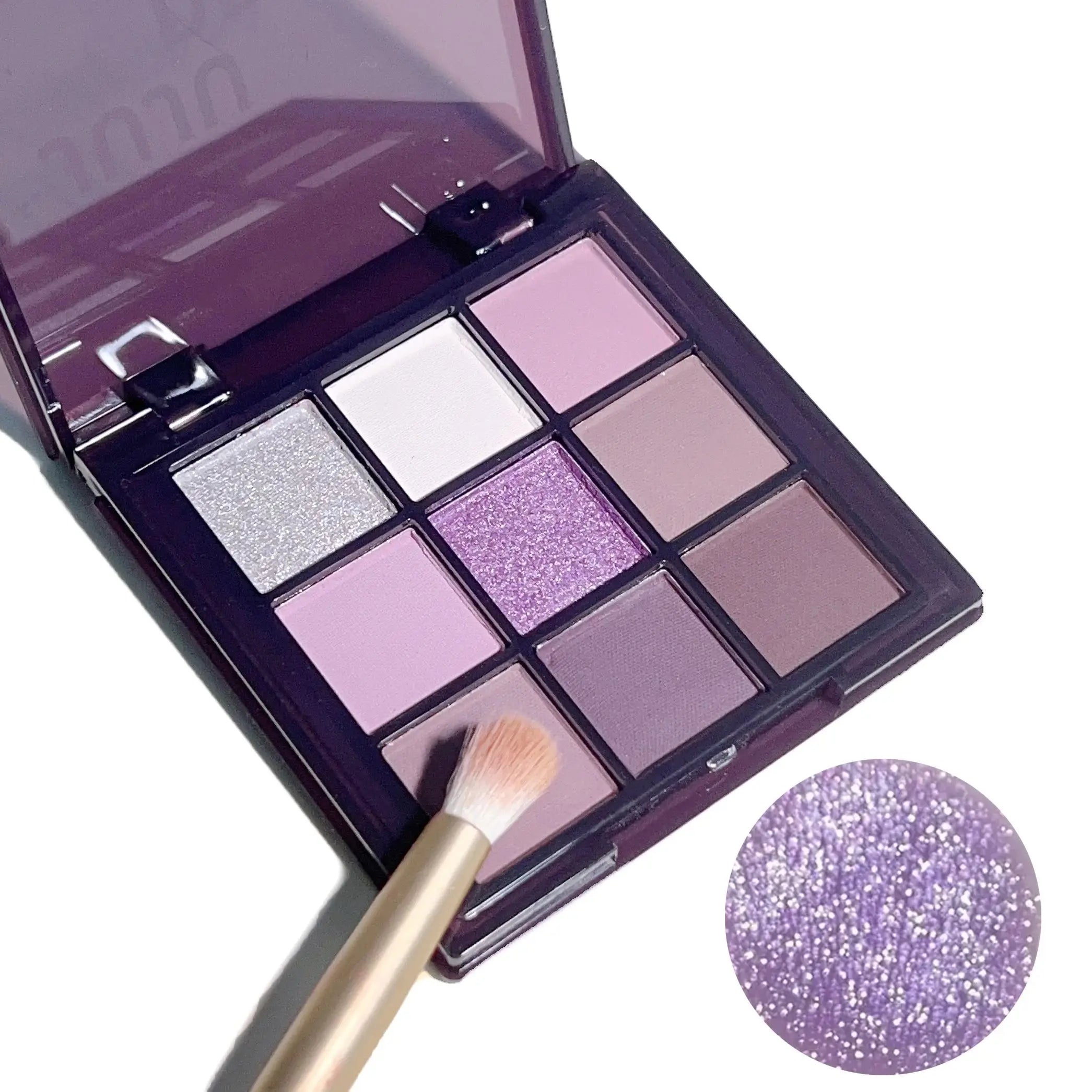 9-Color Purple Eyeshadow Palette – Matte & Shimmery
