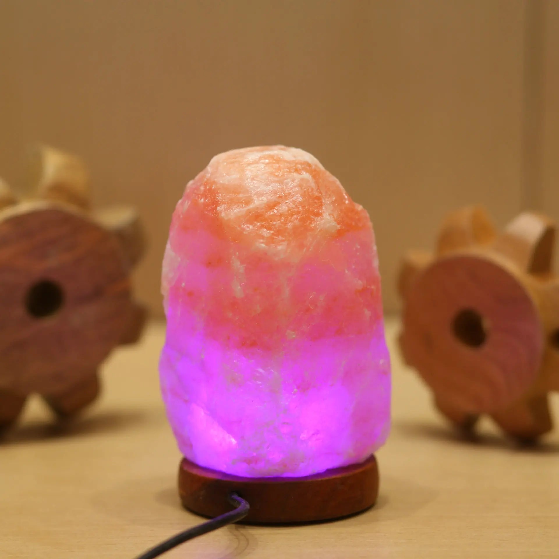 Himalayan LED Salt Night Lamp – RGB USB