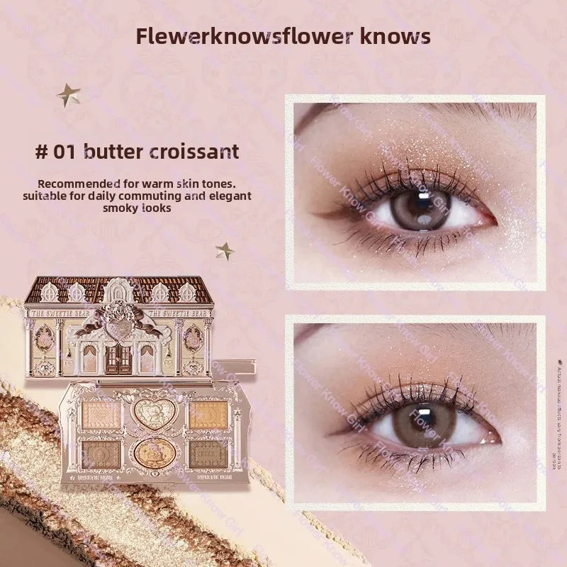 Flower Knows Black Swan Ballet Eyeshadow Palette – 6 Colors