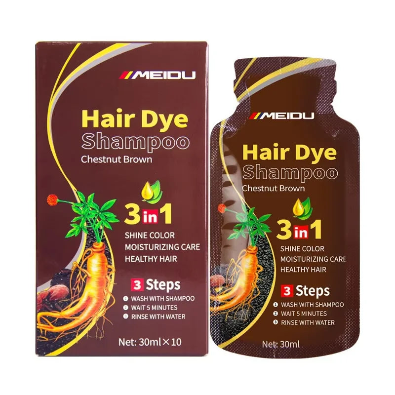 3-in-1 Hair Dye Shampoo – Natural Black Herbal