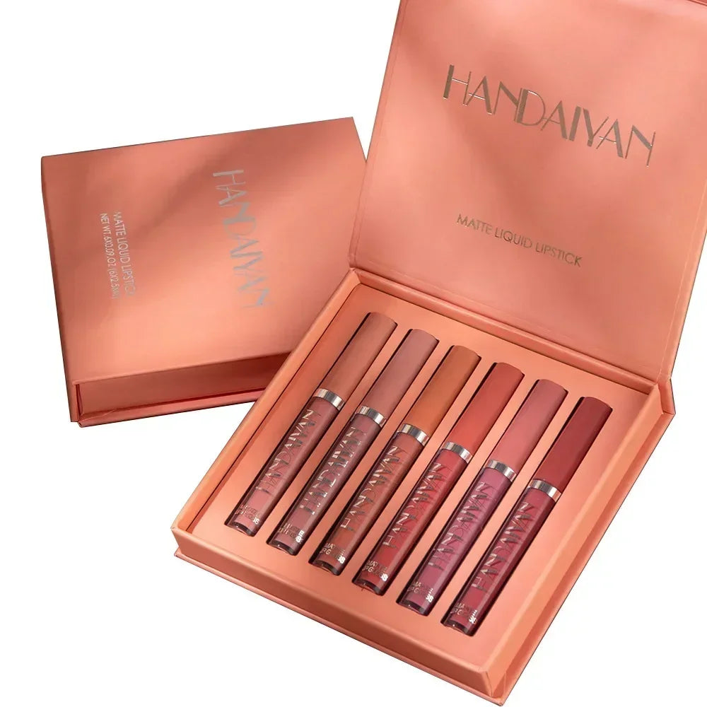HANDAIYAN 6PCS Matte Lipstick Set – Long Lasting Waterproof