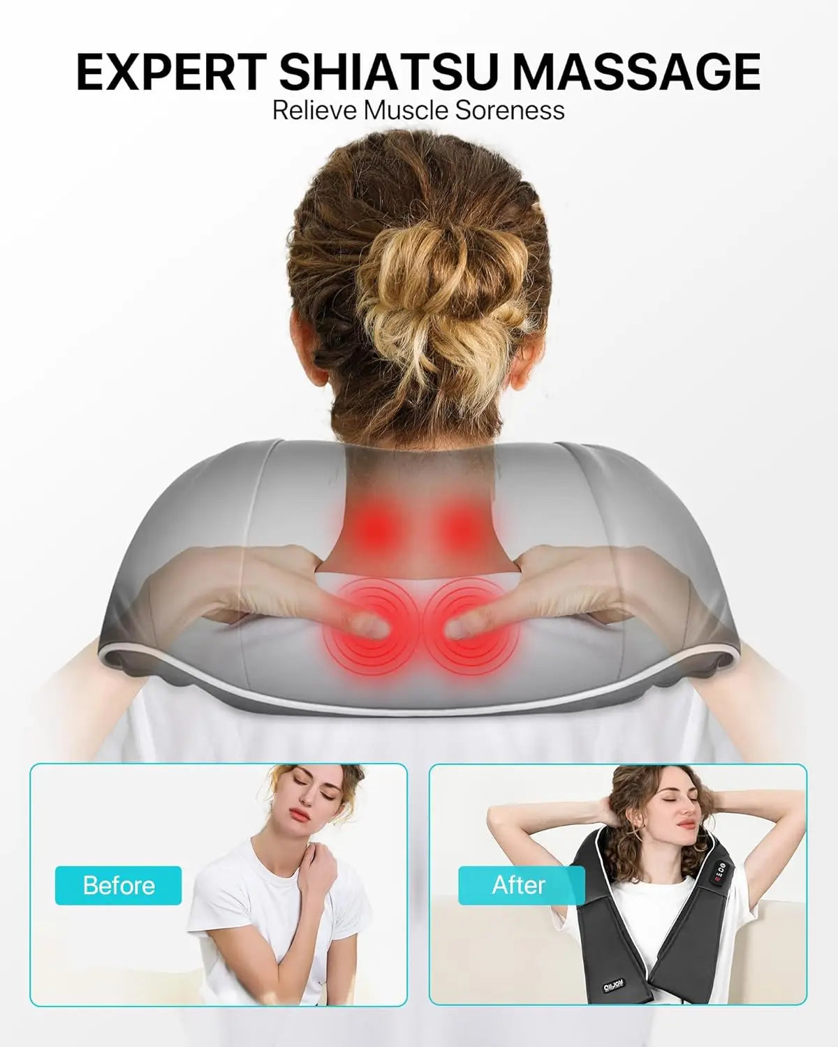 Heated Shiatsu Neck & Shoulder Massager