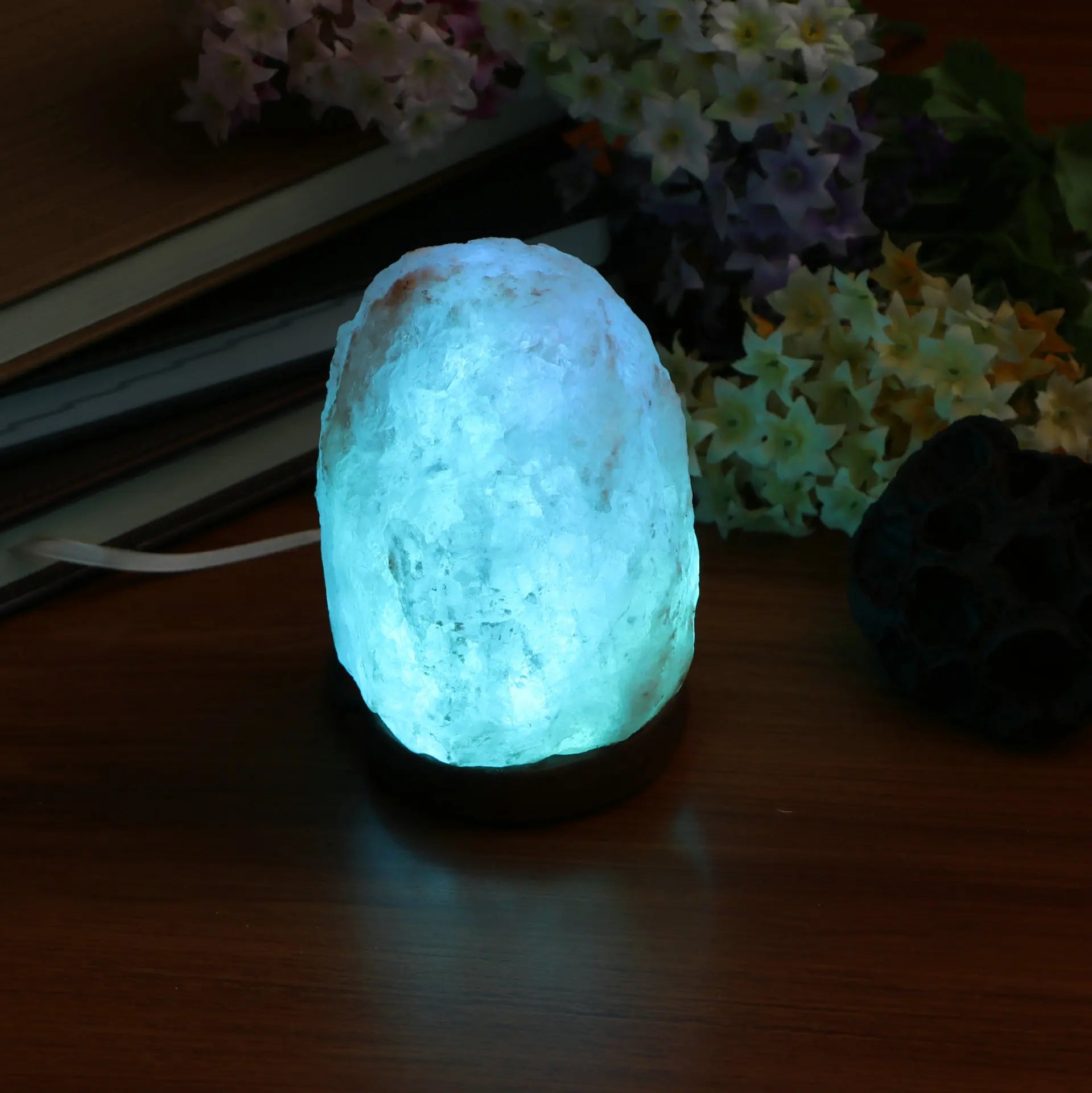 Himalayan LED Salt Night Lamp – RGB USB