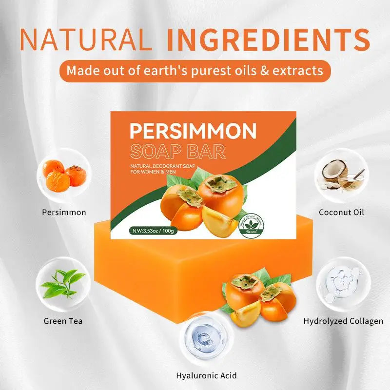 Natural Persimmon Extract Soap Bar – Face & Body