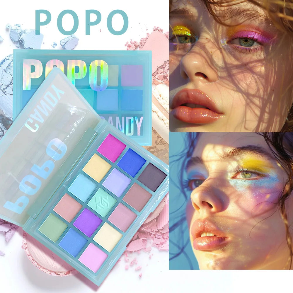 15-Color Eyeshadow Palette – Matte, Shimmer & Metallic