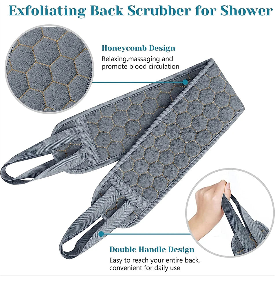 3Pcs Body Scrubber Set – Back Scrubber & Bath Tools
