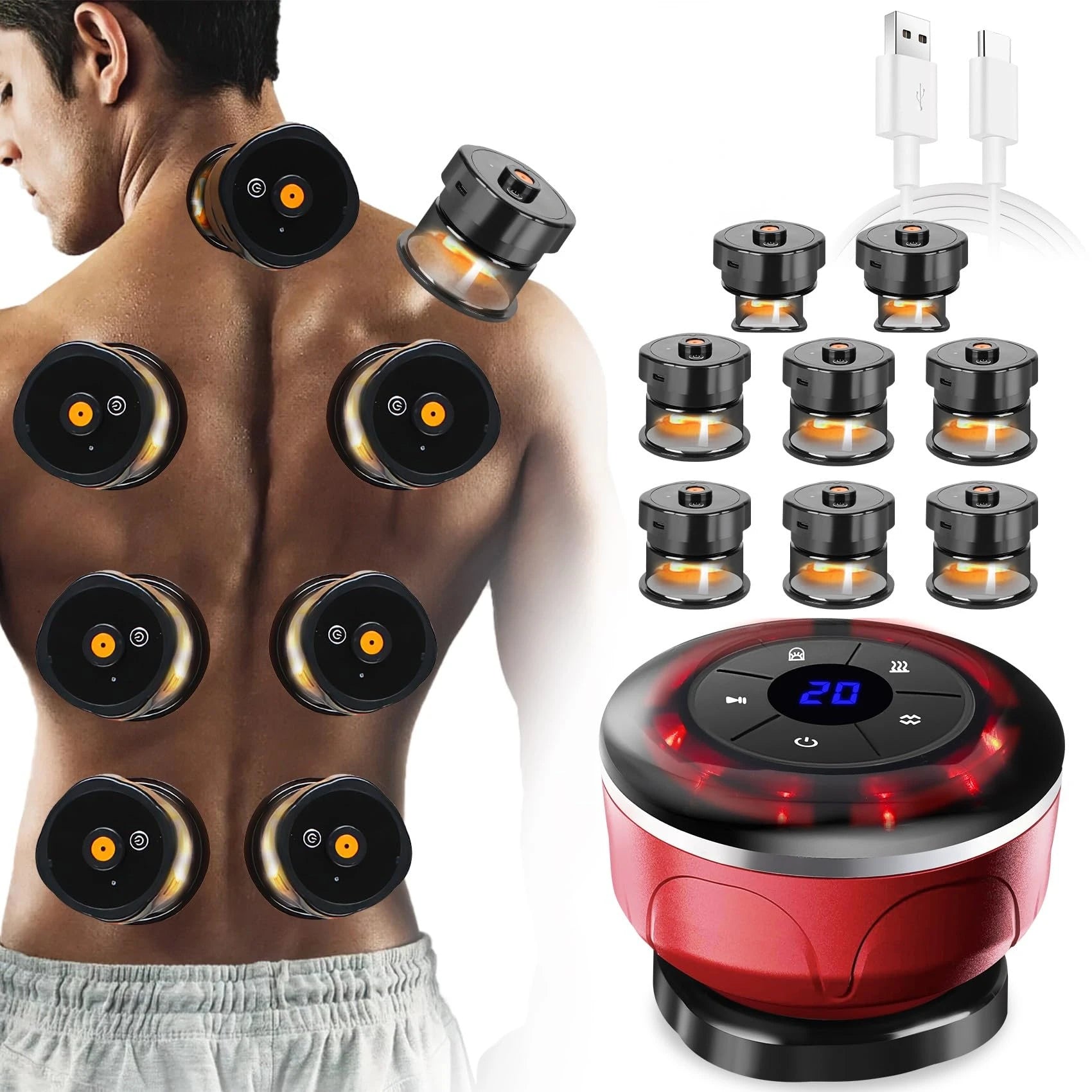 Tuhopeta 8-Cup Electric Cupping Massager