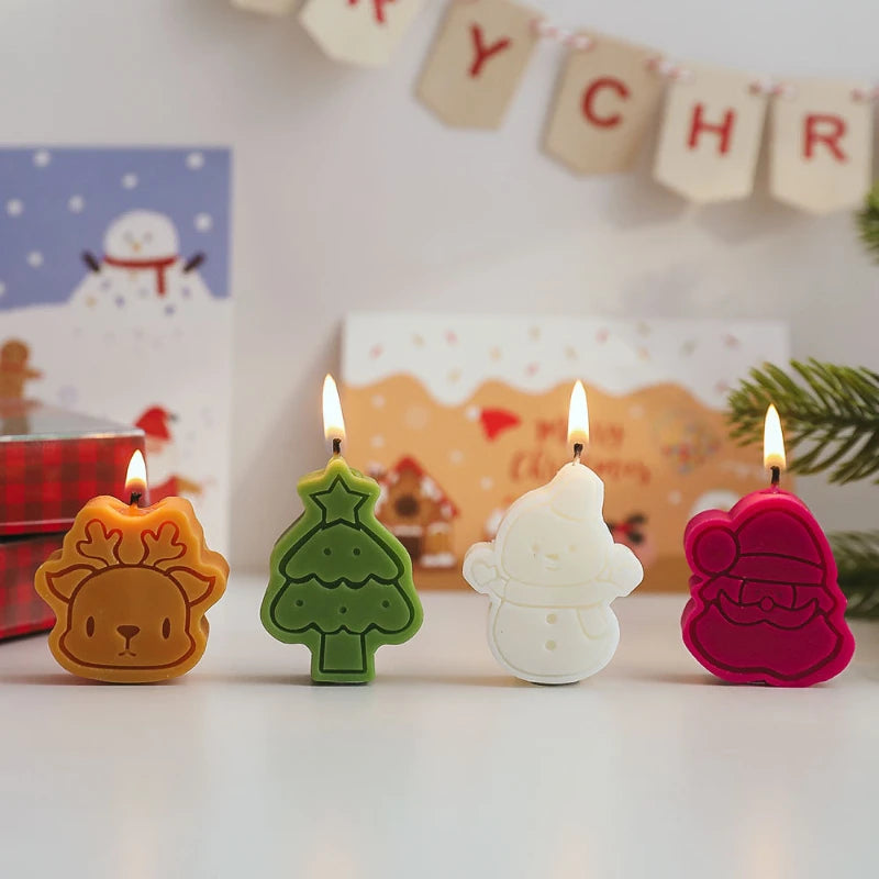 4pcs Christmas Scented Candle Set